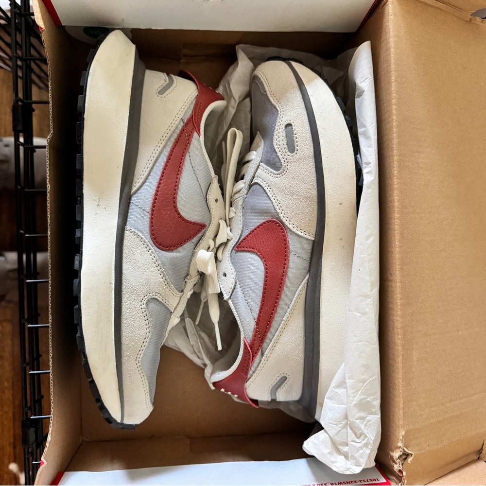 Nike Women's Sneakers - Burnt Orange, Gray, and White